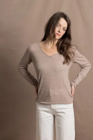 Luna Cashmere V-Neck Sweater
