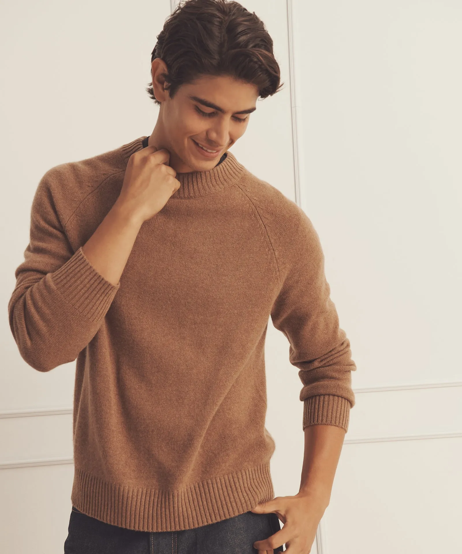 Luxe Cashmere Raglan Crewneck