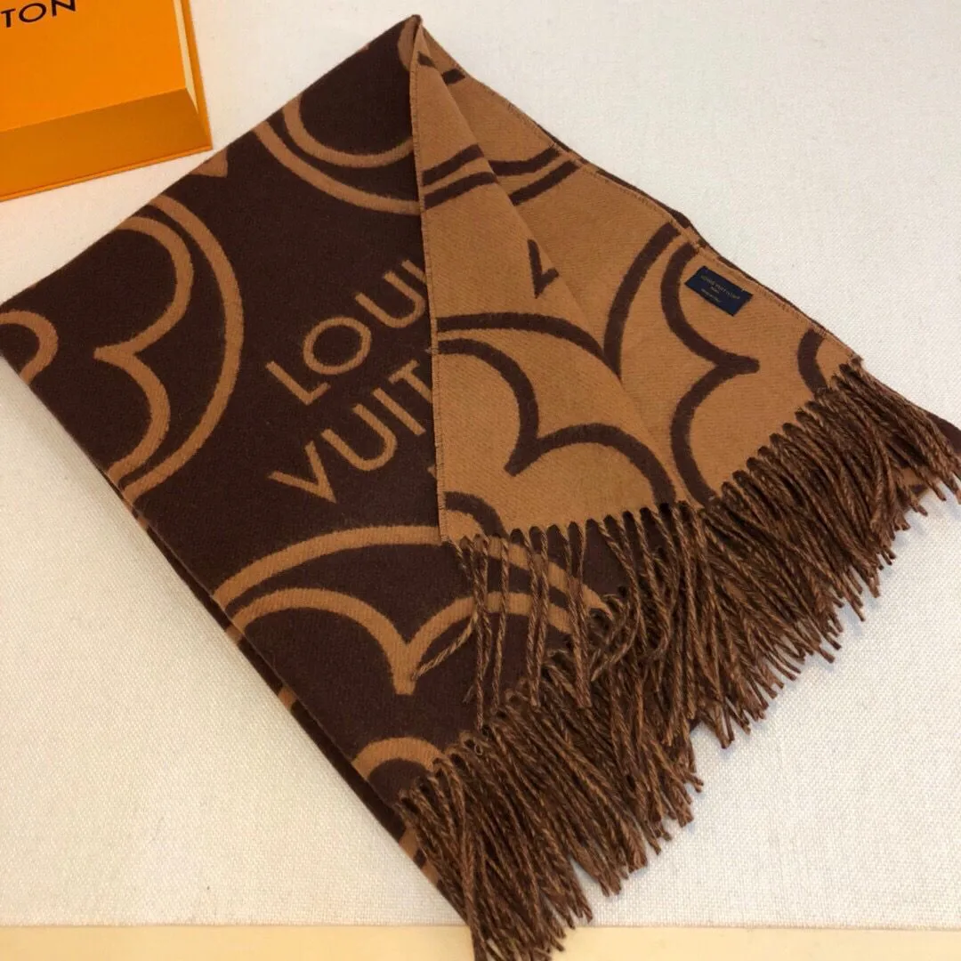 LUXURY CASHMERE JACQUARD TASSEL SCARF FOR LADIES