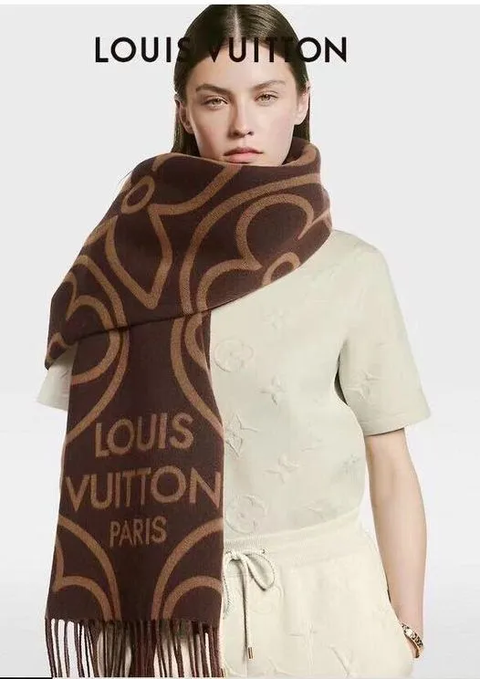 LUXURY CASHMERE JACQUARD TASSEL SCARF FOR LADIES