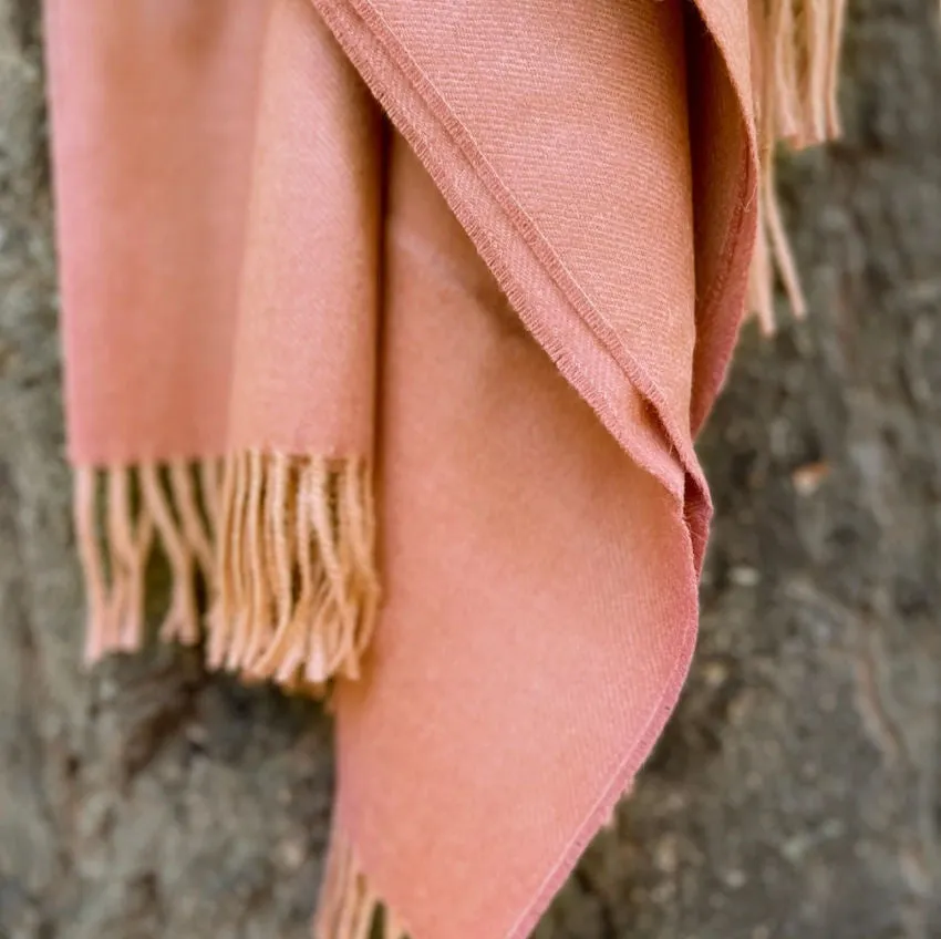 Luxury Quality Alpaca Throw Persimmon
