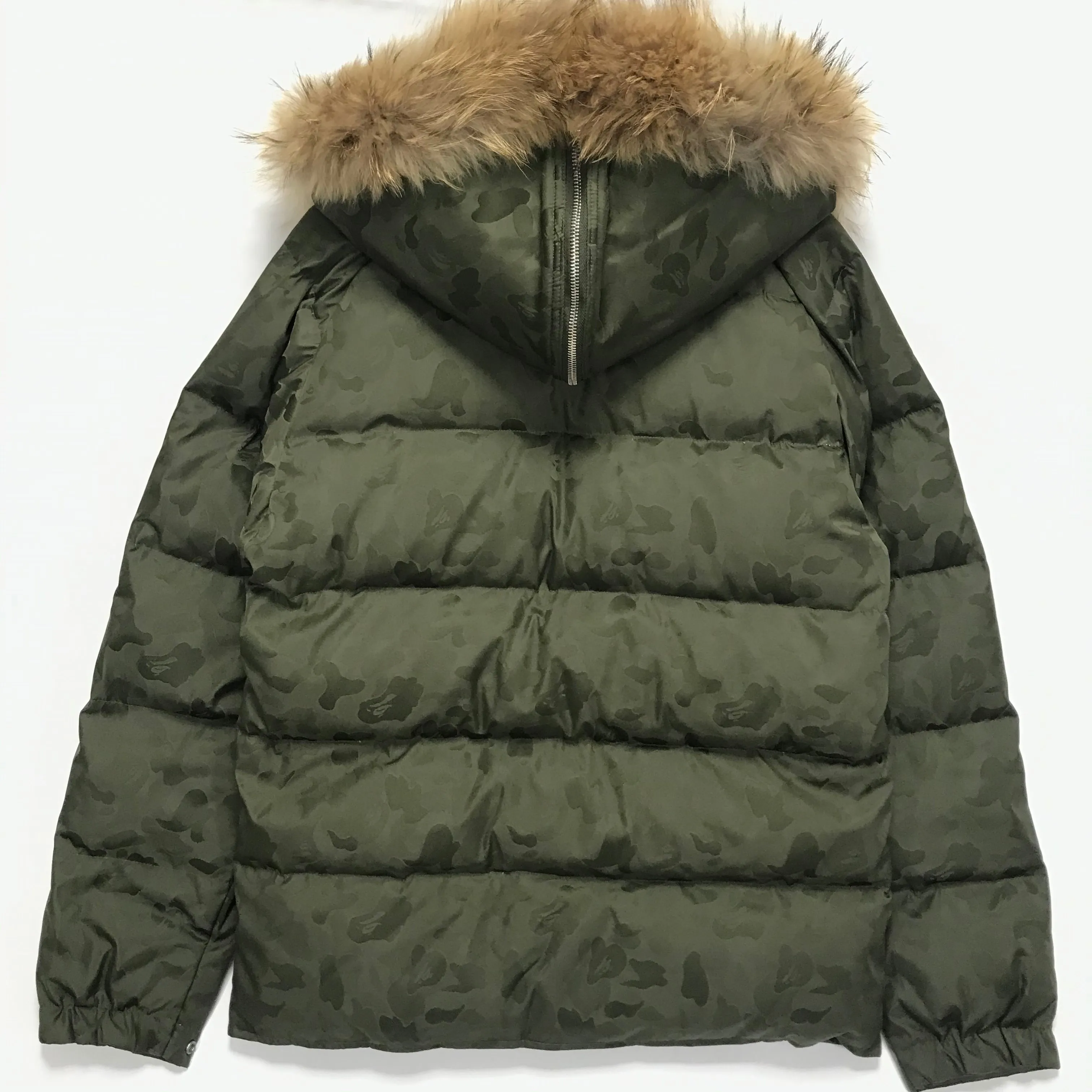 [M] A Bathing Ape Bape Jacquard Camo Gore Dryloft Puffer Jacket Olive