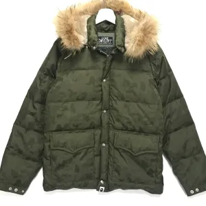 [M] A Bathing Ape Bape Jacquard Camo Gore Dryloft Puffer Jacket Olive