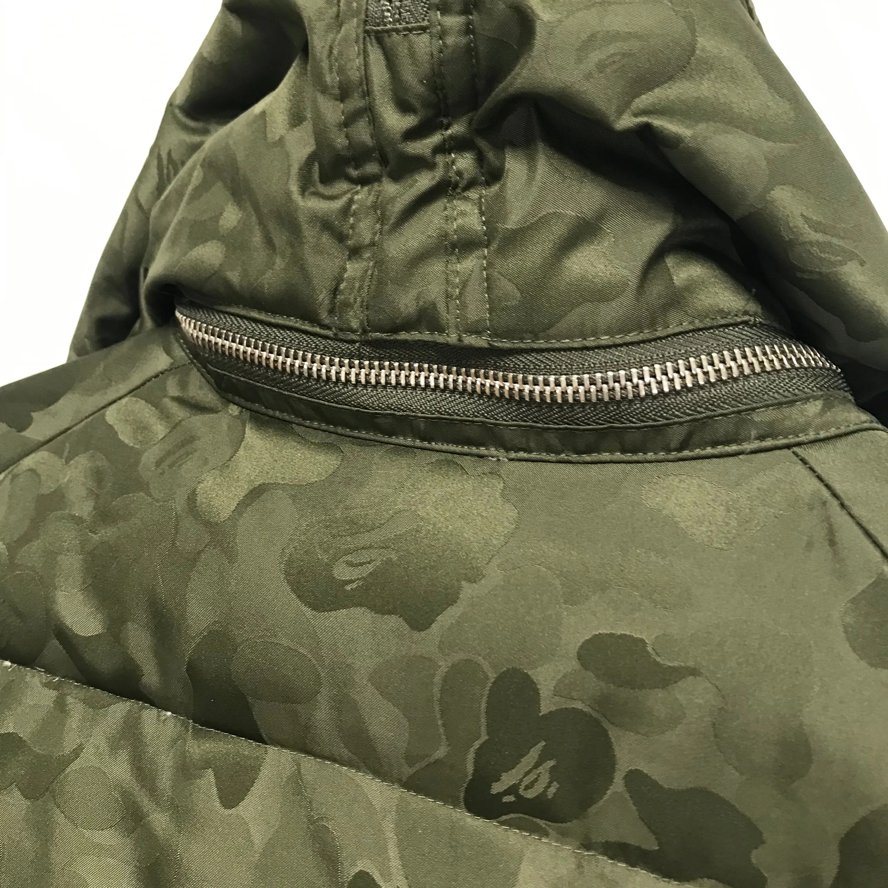[M] A Bathing Ape Bape Jacquard Camo Gore Dryloft Puffer Jacket Olive