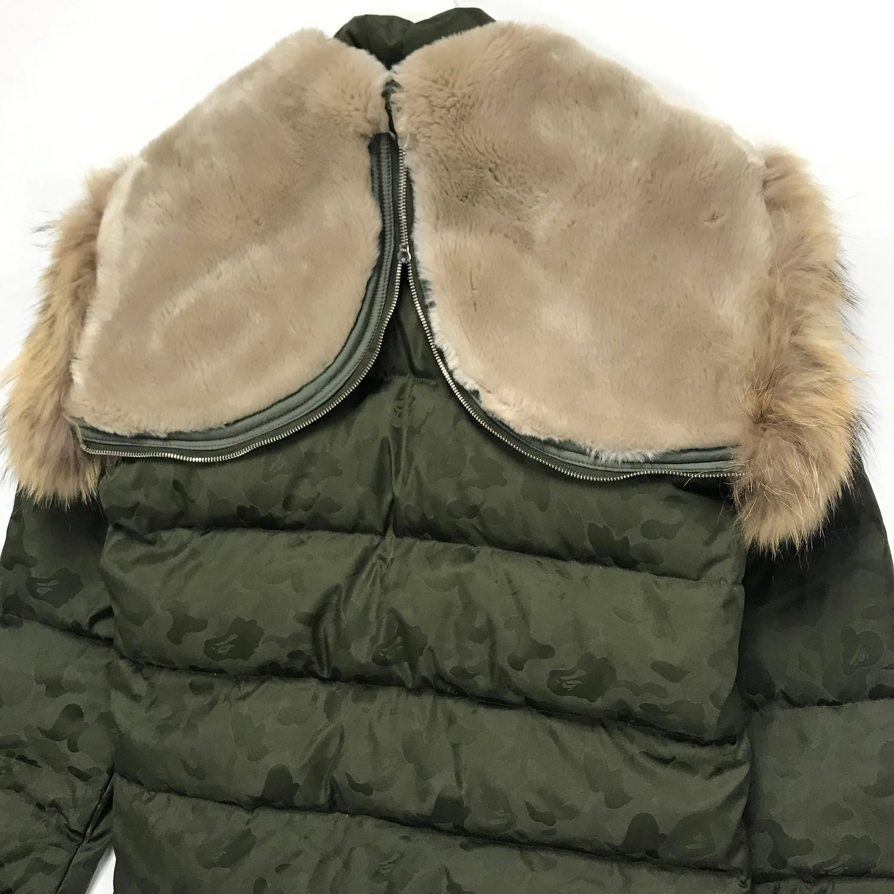 [M] A Bathing Ape Bape Jacquard Camo Gore Dryloft Puffer Jacket Olive