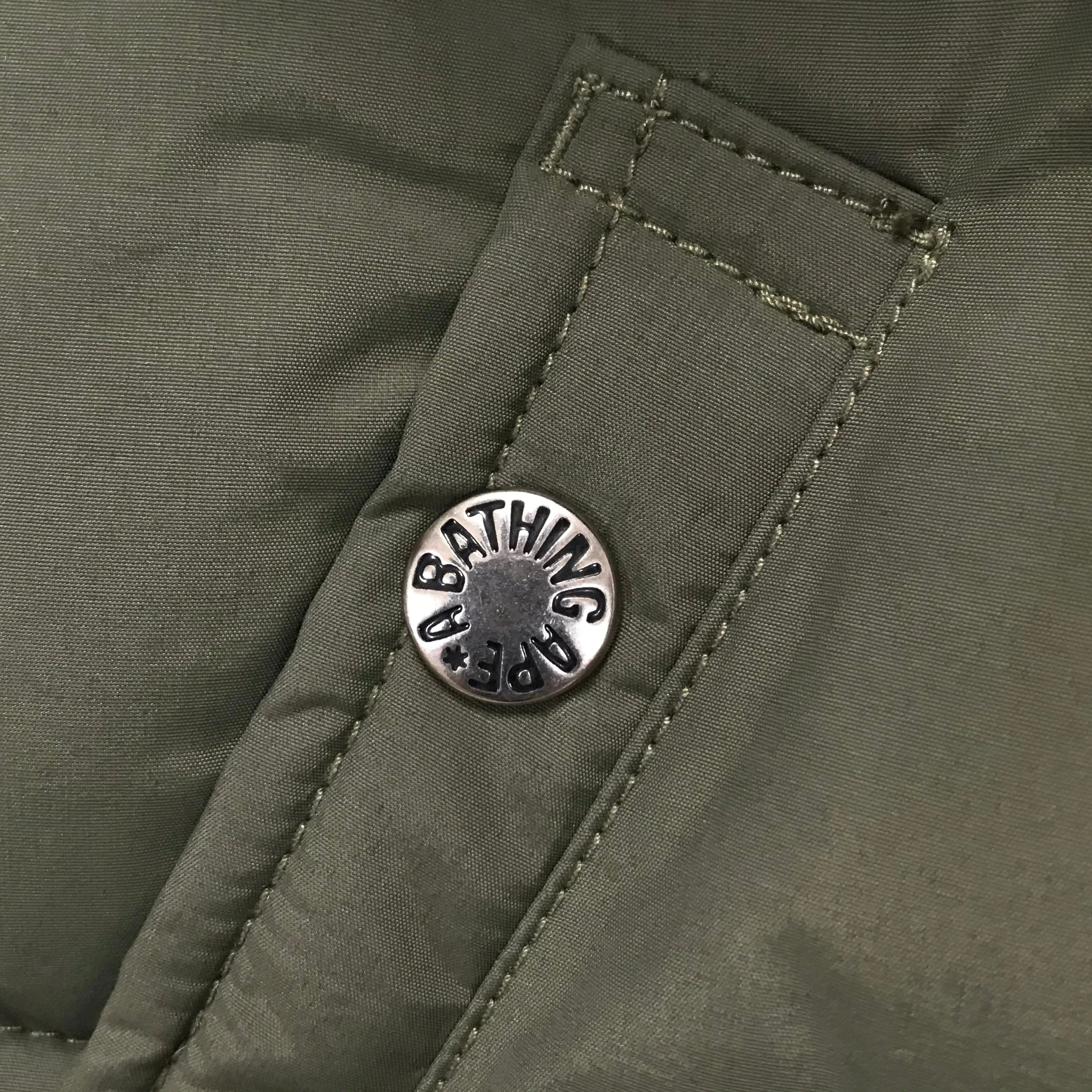 [M] DS! A Bathing Ape Bape N-3B Puffer Down Jacket Olive