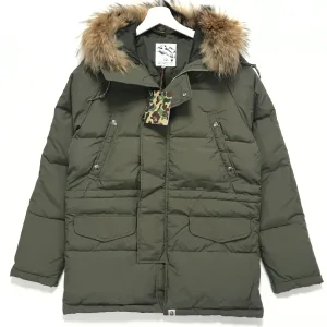 [M] DS! A Bathing Ape Bape N-3B Puffer Down Jacket Olive