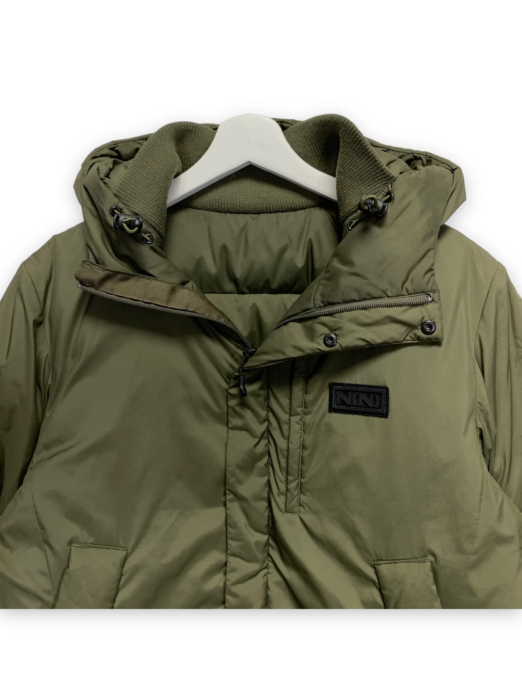[M] Number Nine Logo Down Puffer Jacket Olive