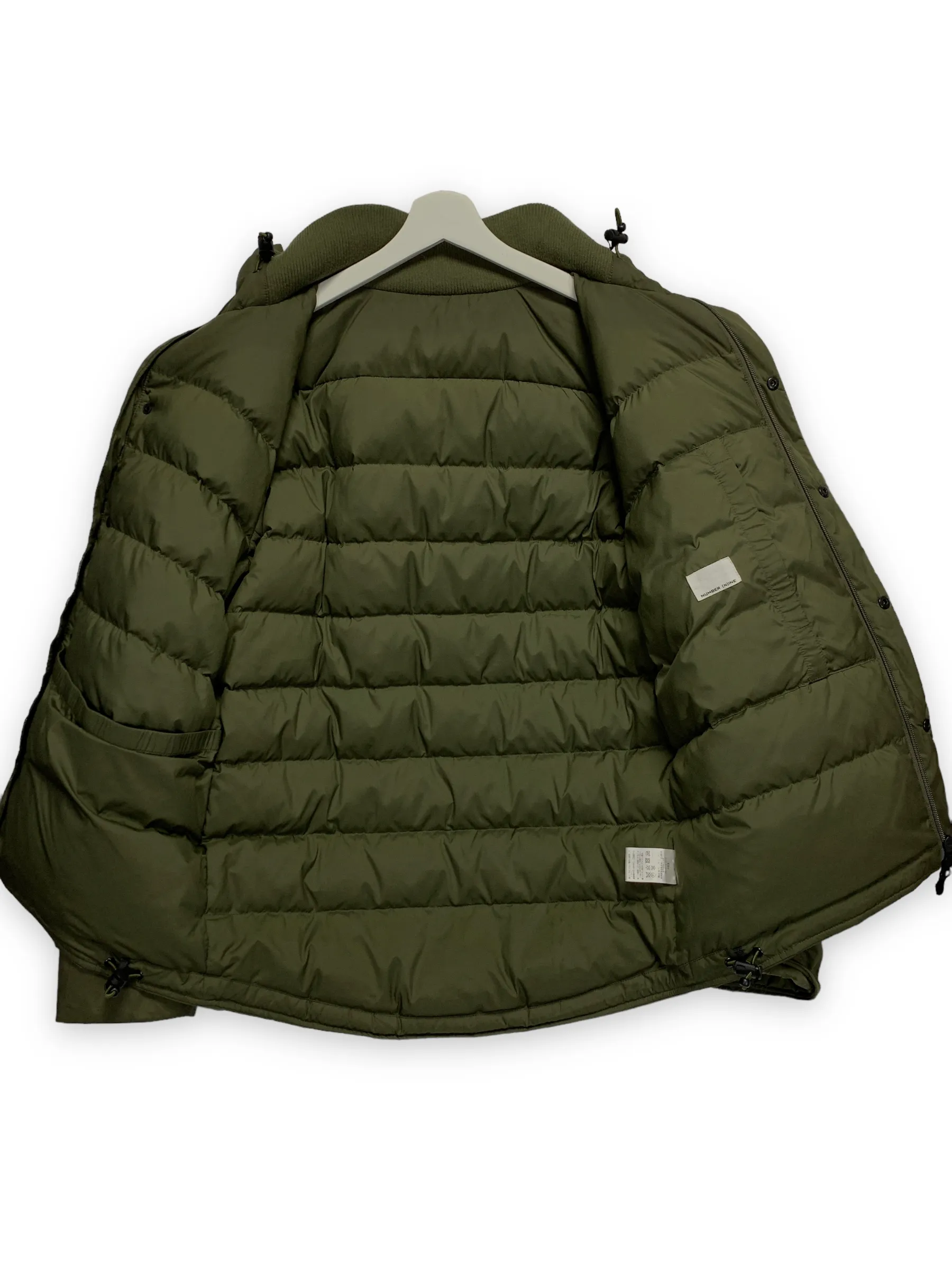 [M] Number Nine Logo Down Puffer Jacket Olive