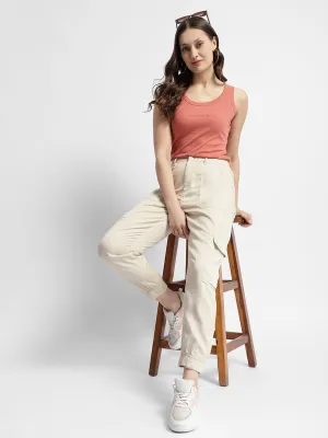 Madame Off-White Tapered Fit Mid-Rise Joggers