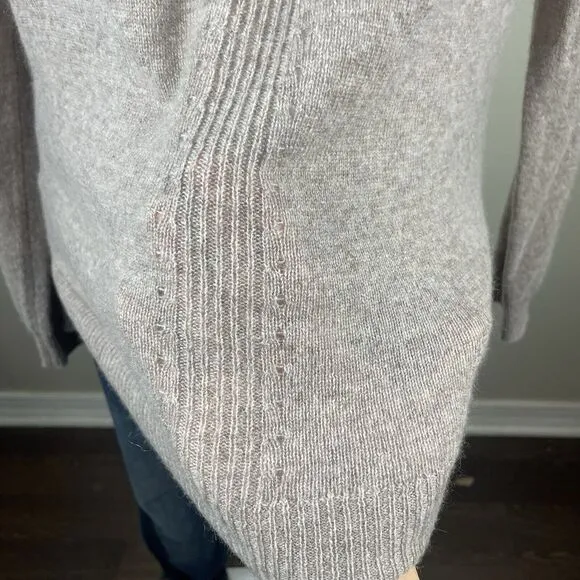 MAGASCHONI 100% Cashmere Preppy Tan Brown Sweater Women's Large Quiet Luxury