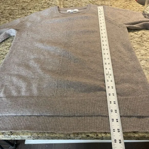 MAGASCHONI 100% Cashmere Preppy Tan Brown Sweater Women's Large Quiet Luxury
