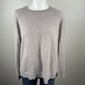 MAGASCHONI 100% Cashmere Preppy Tan Brown Sweater Women's Large Quiet Luxury