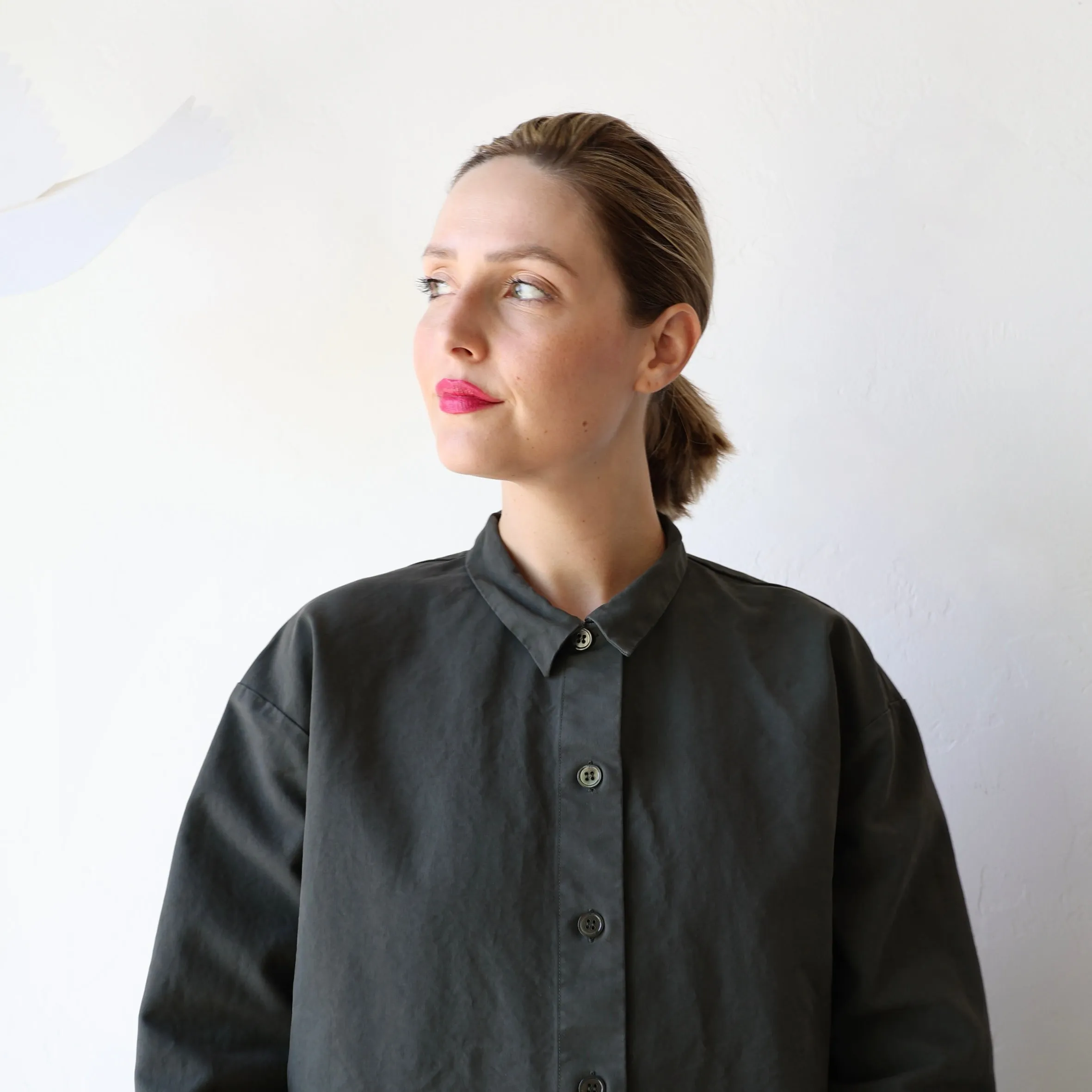 Manuelle Guibal Brushed Cotton Shirt Jacket - Magnetic Khaki