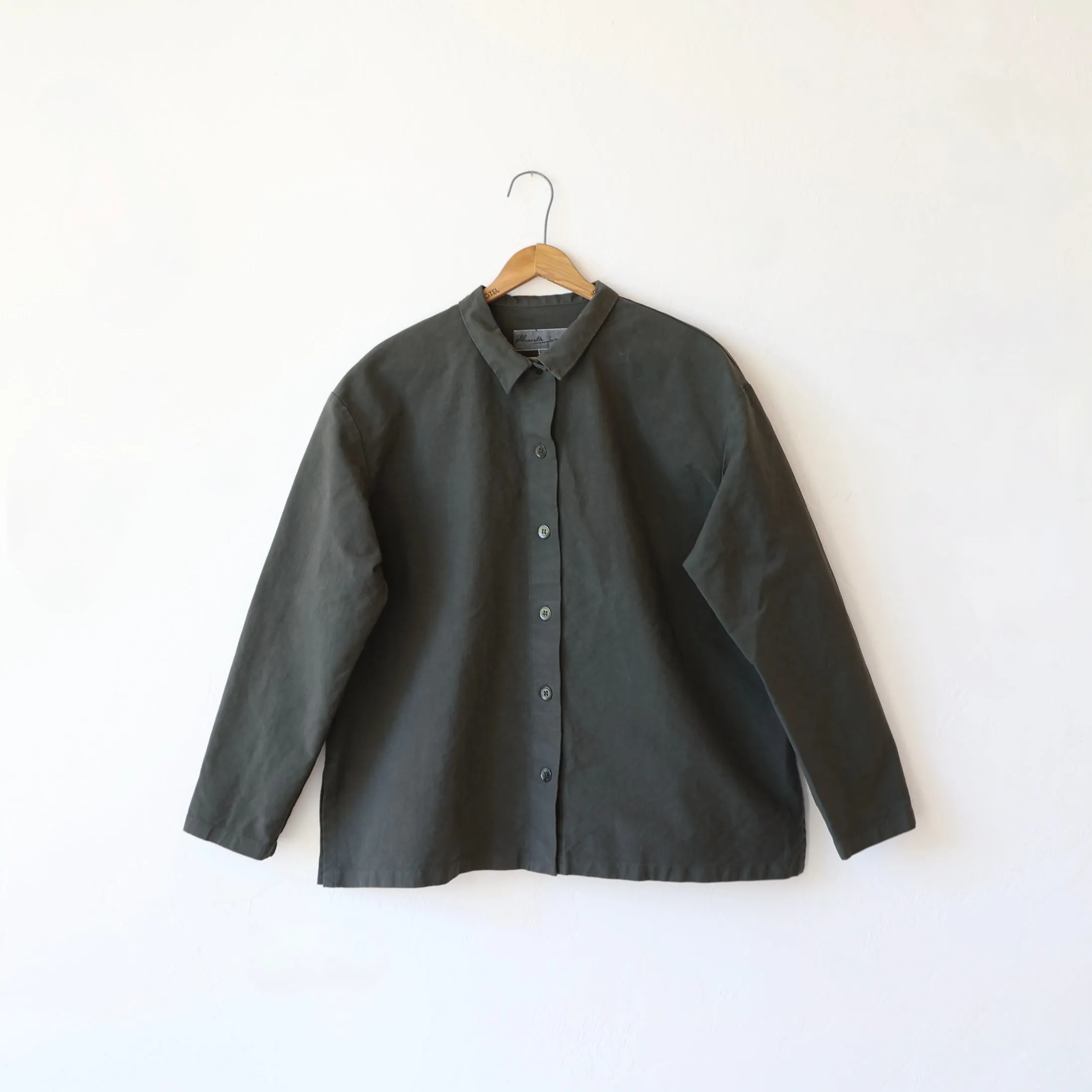 Manuelle Guibal Brushed Cotton Shirt Jacket - Magnetic Khaki