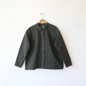 Manuelle Guibal Brushed Cotton Shirt Jacket - Magnetic Khaki