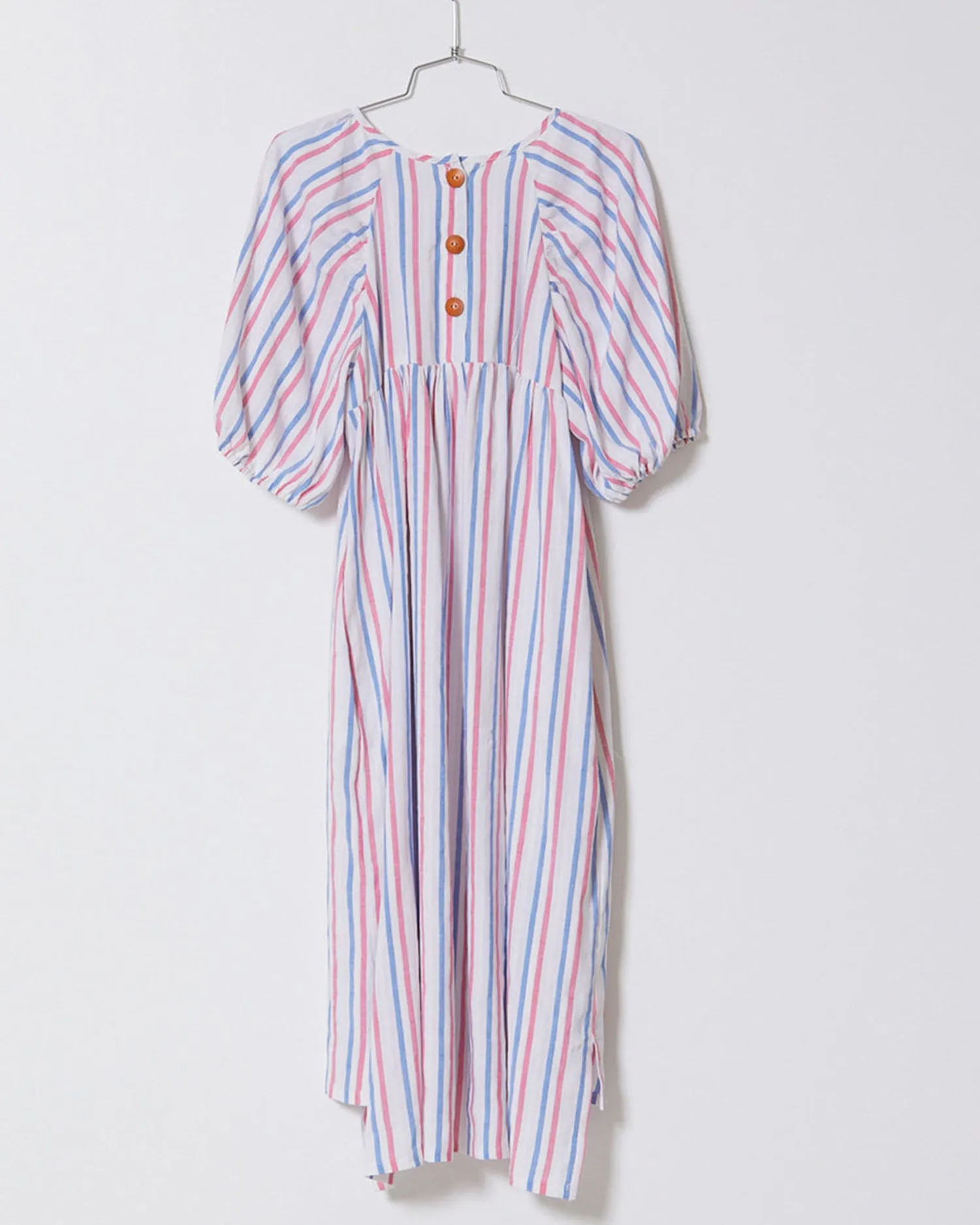 Mardi dress in tricolored stripes