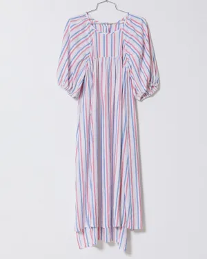 Mardi dress in tricolored stripes