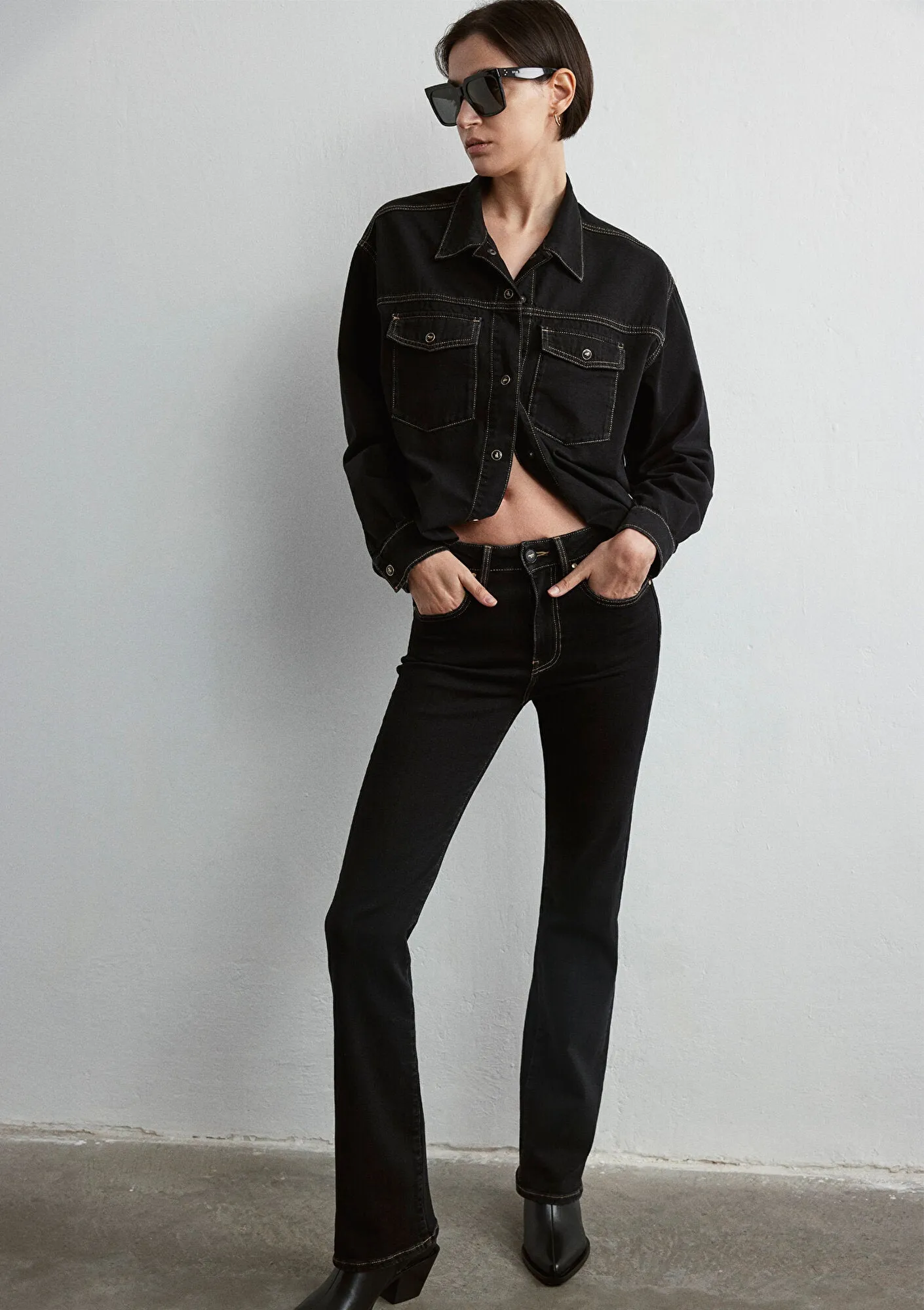 Maria Black Gold Denim Jean Pants