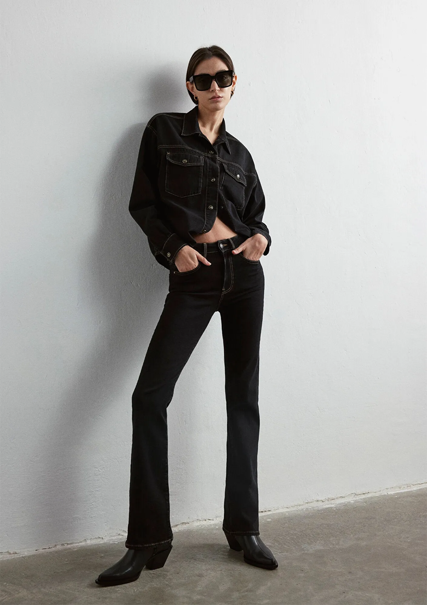 Maria Black Gold Denim Jean Pants