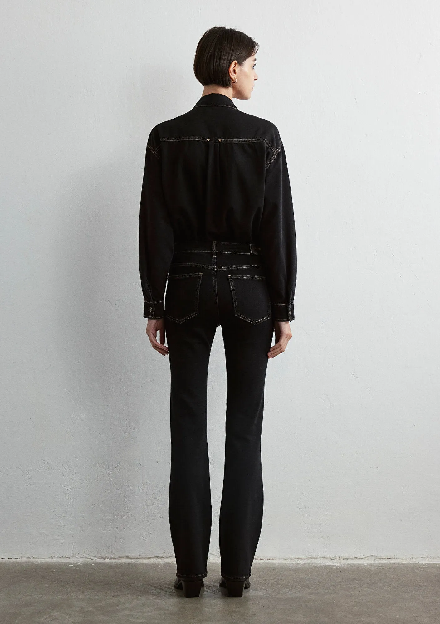Maria Black Gold Denim Jean Pants