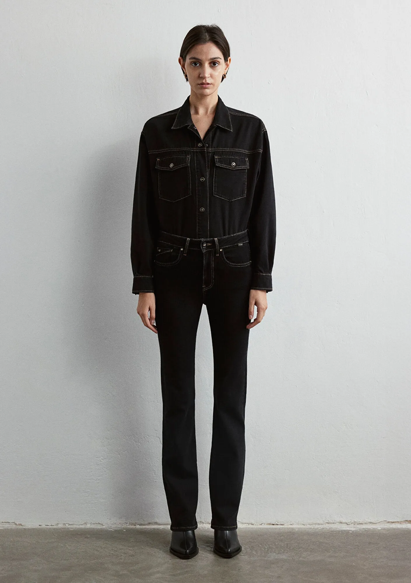 Maria Black Gold Denim Jean Pants