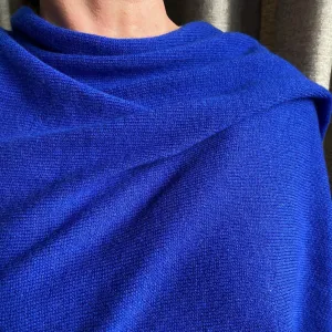 Marine Blue Luxury Light Pure Cashmere Wrap