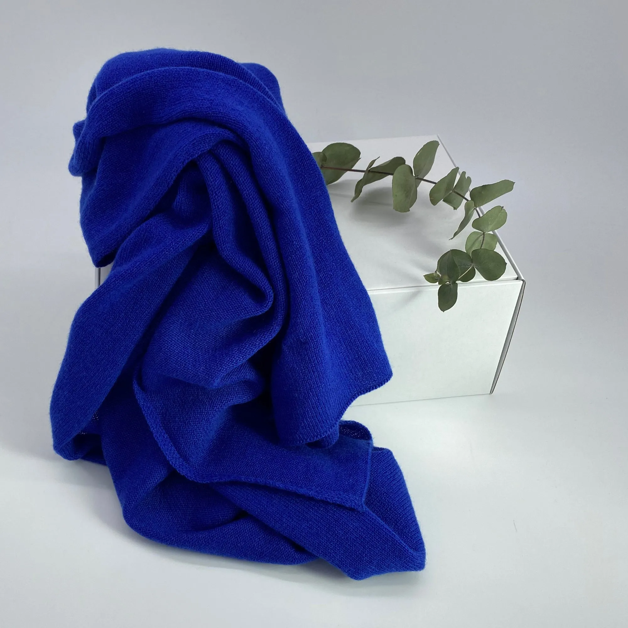 Marine Blue Luxury Light Pure Cashmere Wrap