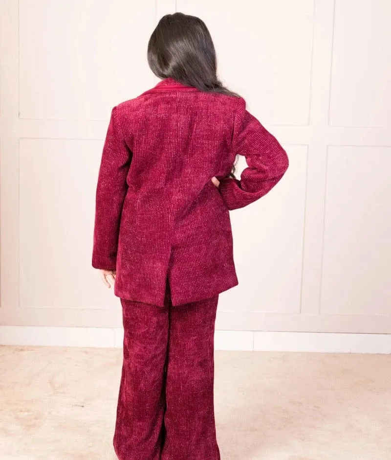 Maroon Corduroy Coat Set – Winter Classic