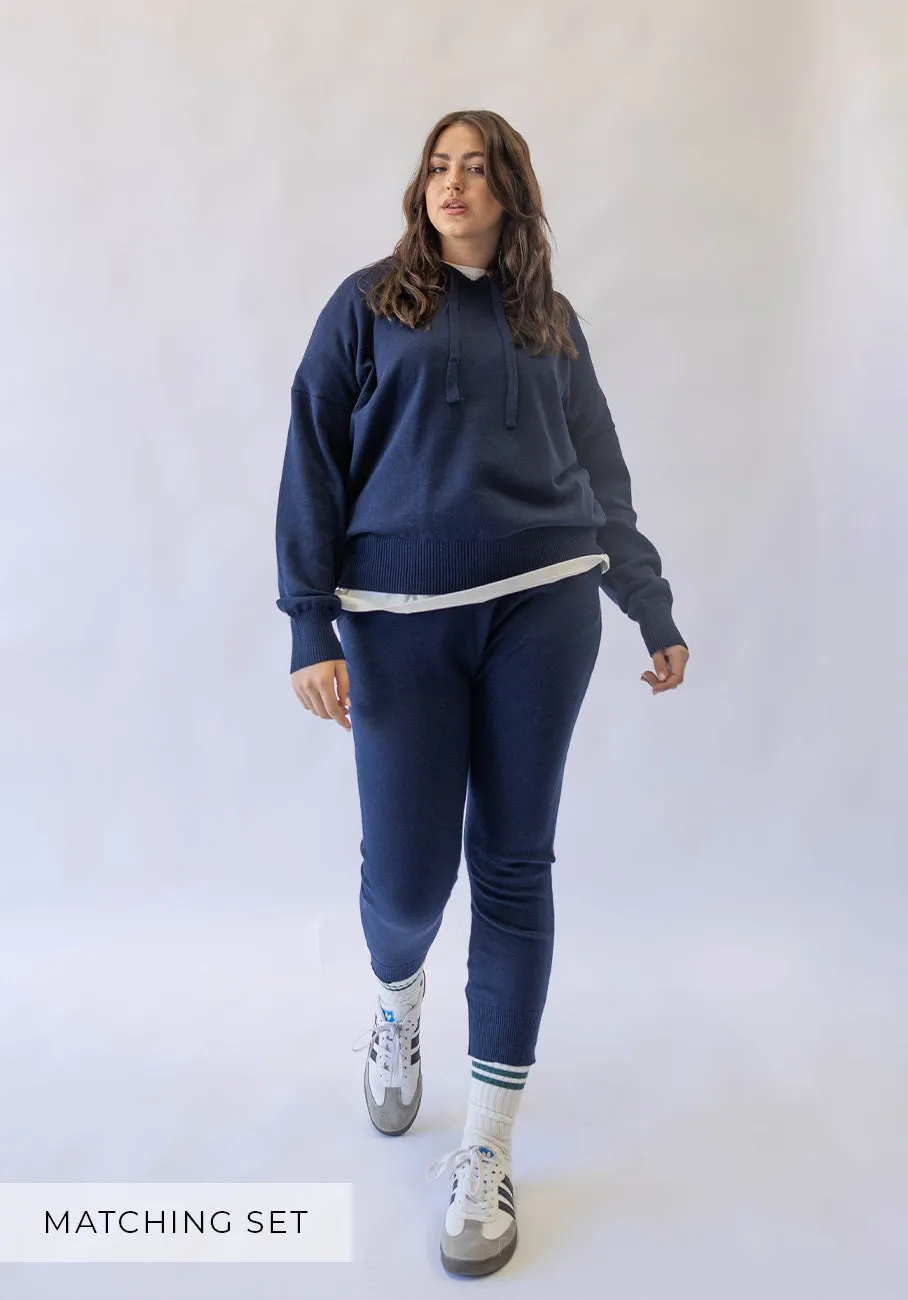 Matching Set - Knit Hoodie & Knit Pant - Midnight