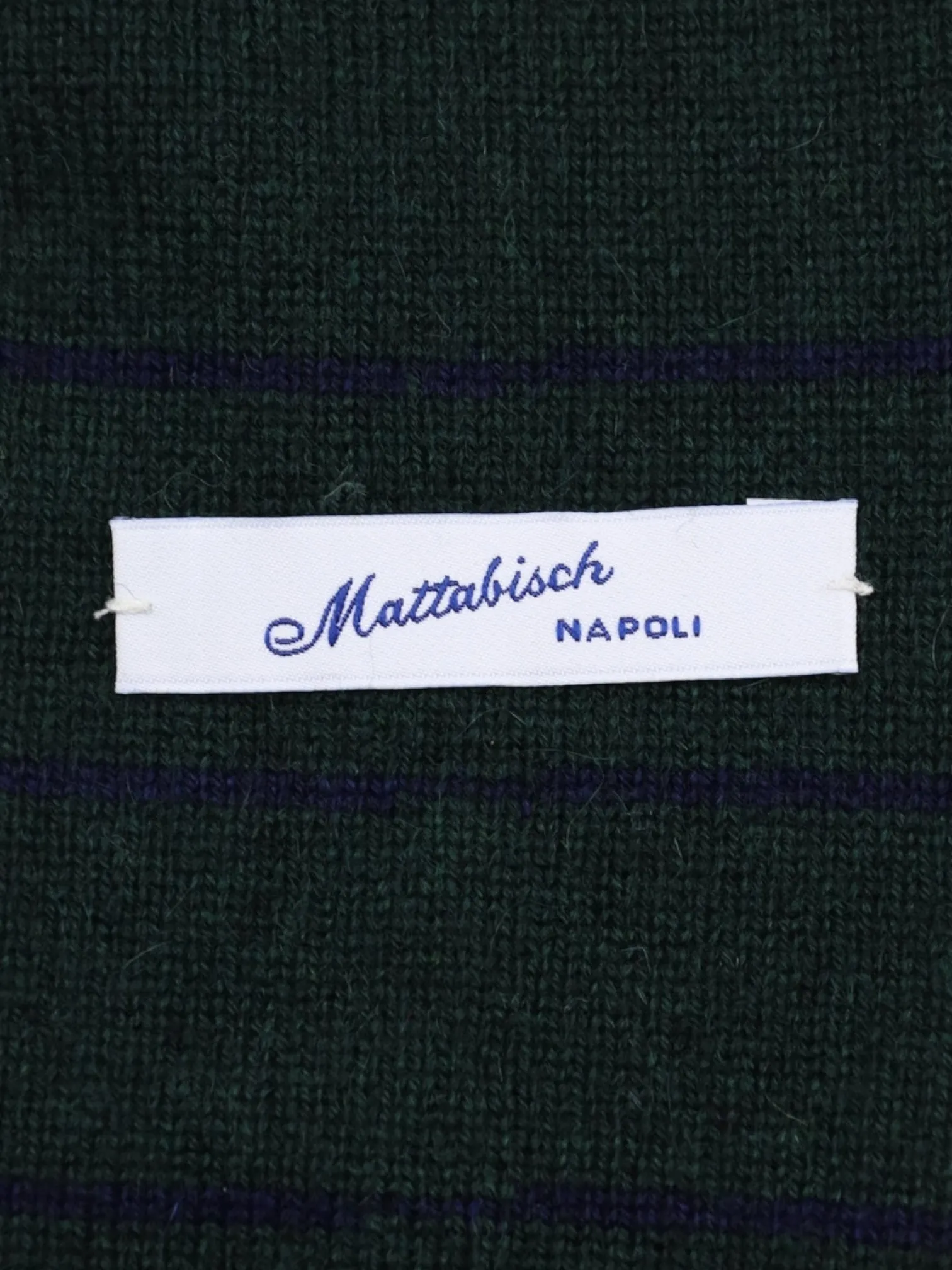 Mattabisch Forest Green Knitted Cashmere Tie