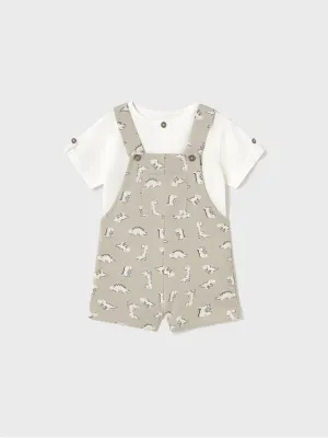 Mayoral Toddler Boy Stone Dino Dungaree