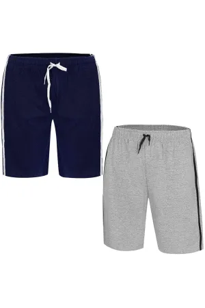 Mens Cotton Loungewear Shorts - Pack of 2