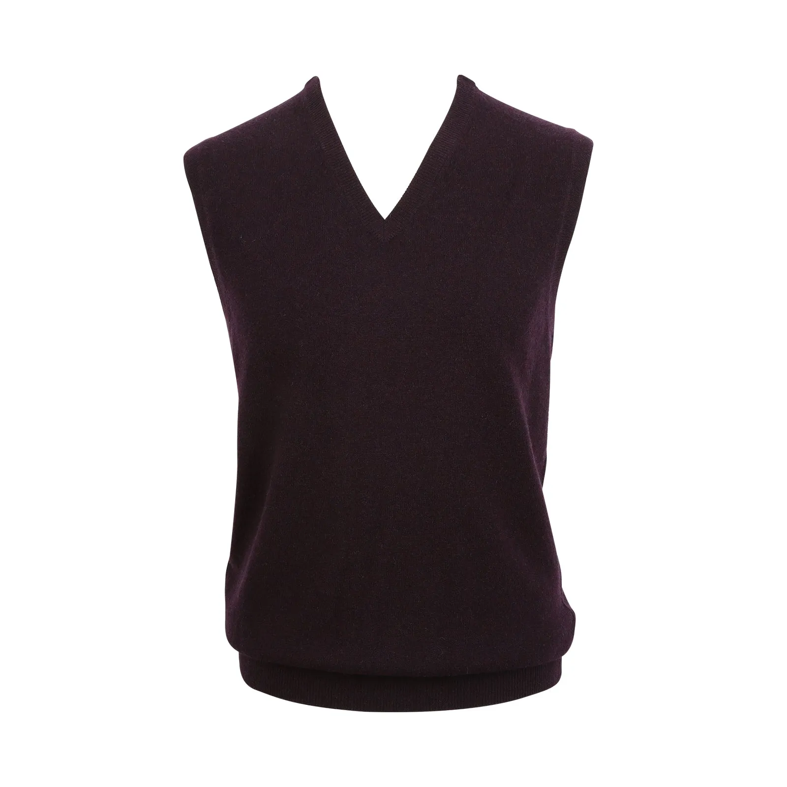 Men's Dunedin Cashmere V Neck Slipover  Purple
