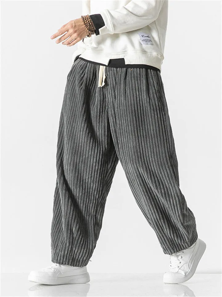 Men's Oversized Warm Corduroy Pants