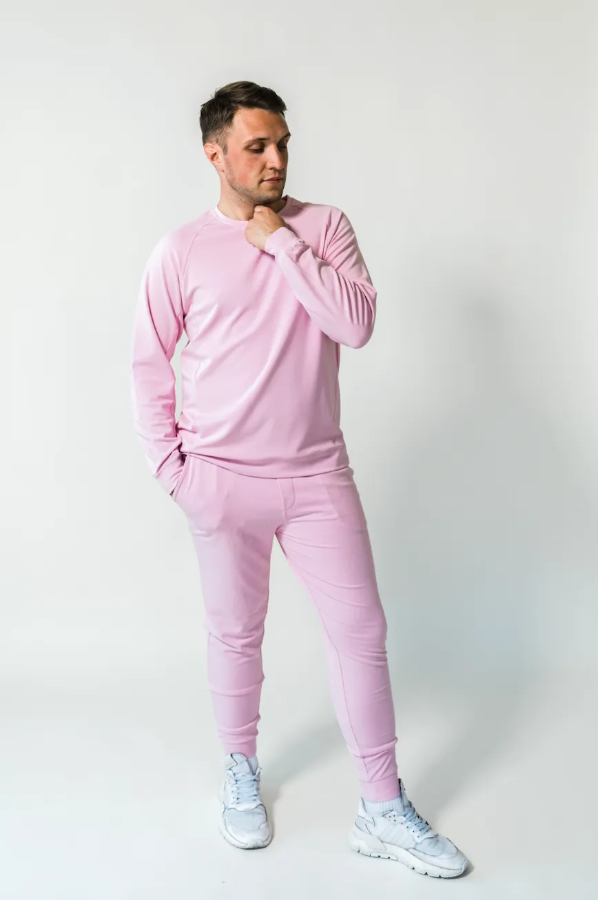 Men's Plain Bamboo Pullover and Jogger Set