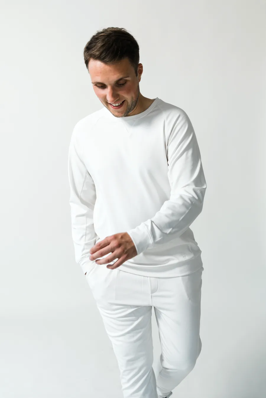 Men's Plain Bamboo Pullover and Jogger Set
