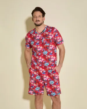 Men's Short Sleeve Top & Shorts Pajama Set