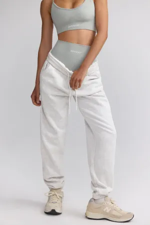 Mid-Rise Joggers in Heather Grey