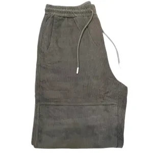 MIDTOWN CORDUROY LINES ELASTIC PANT - GRANITE