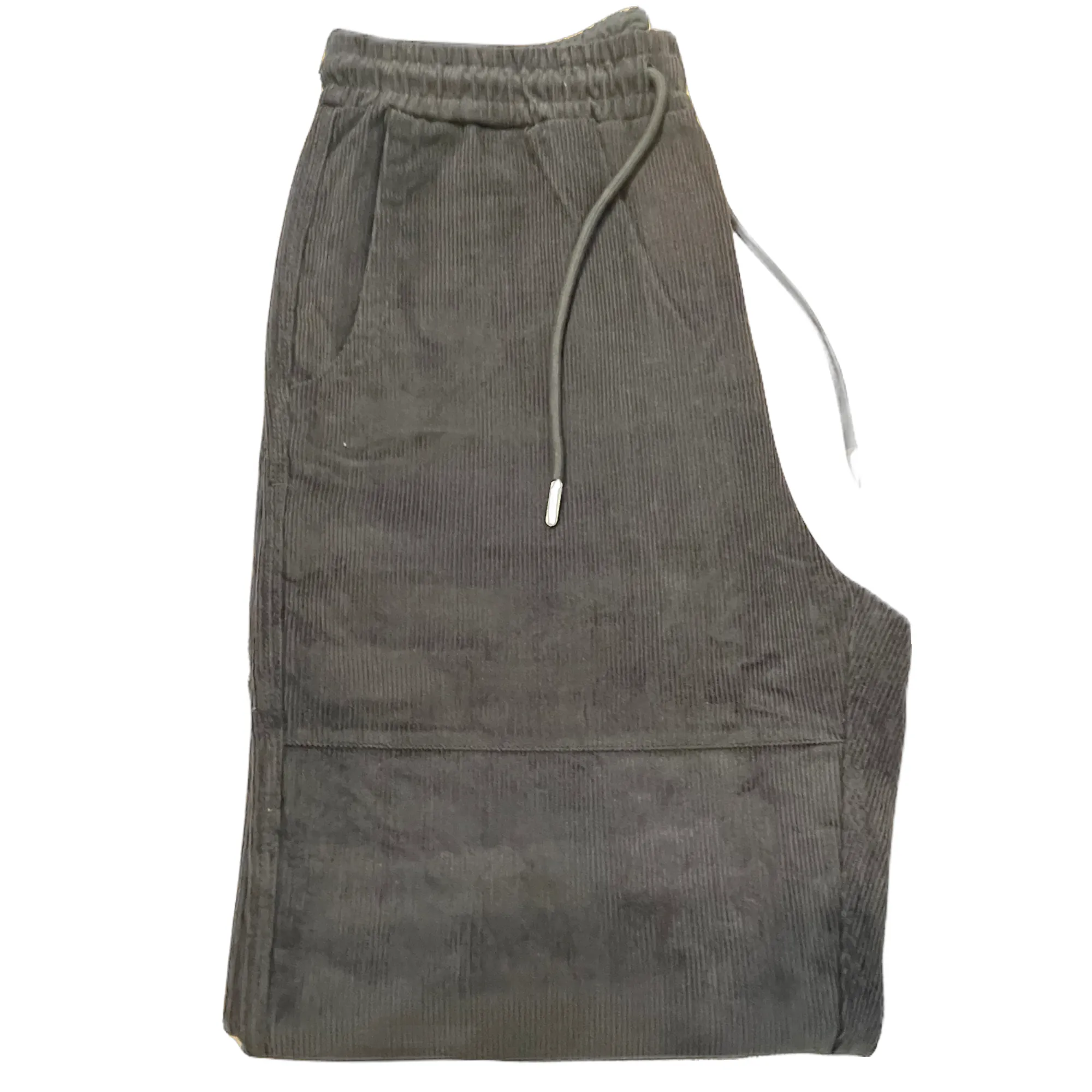MIDTOWN CORDUROY LINES ELASTIC PANT - GRANITE