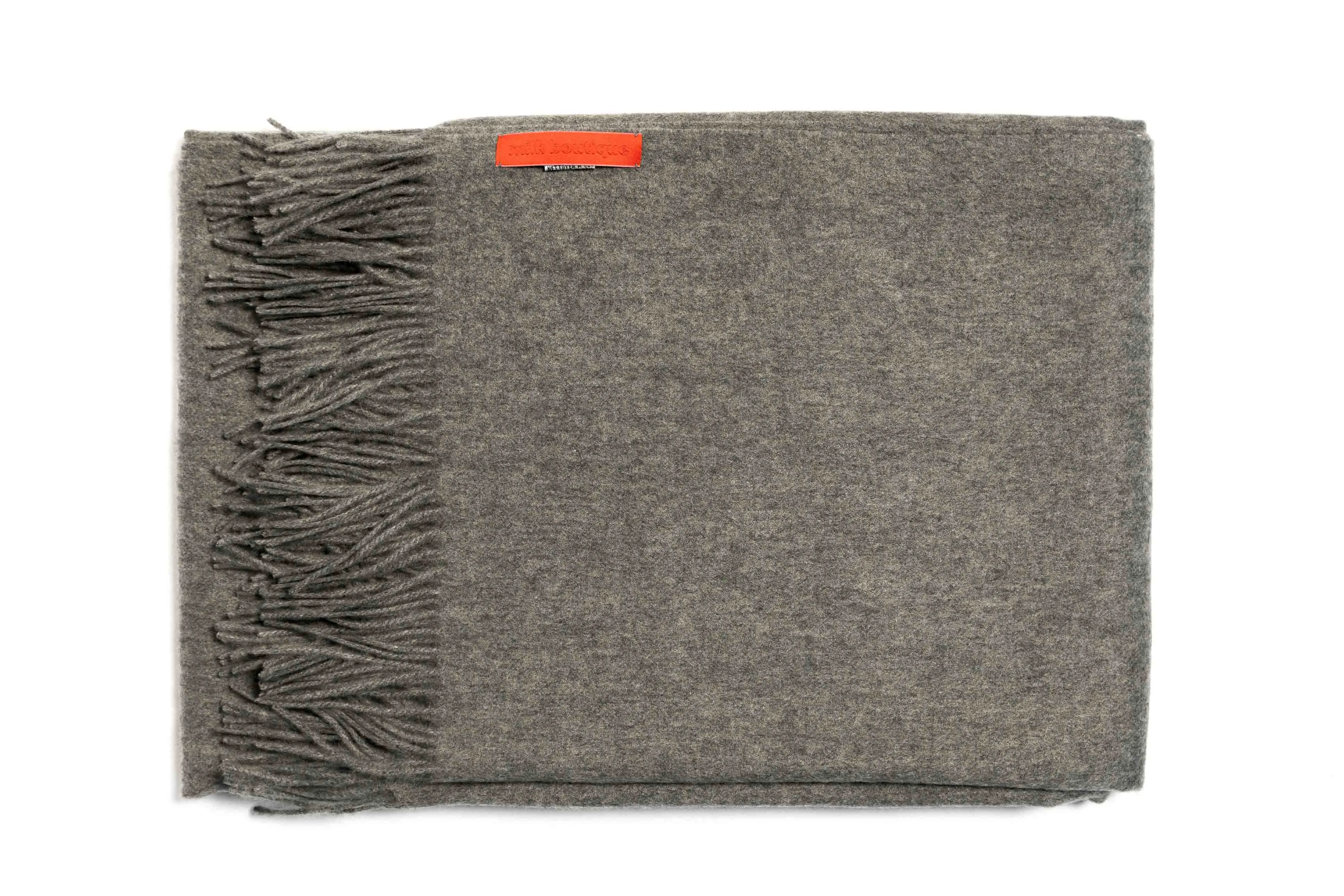 Milk Cashmere Throw 50" x 68" (Grey)
