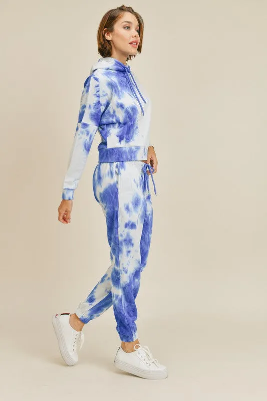 MIMI TIE DYE JOGGER SET (BLUE)