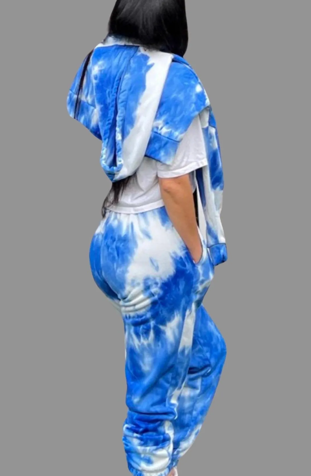 MIMI TIE DYE JOGGER SET (BLUE)
