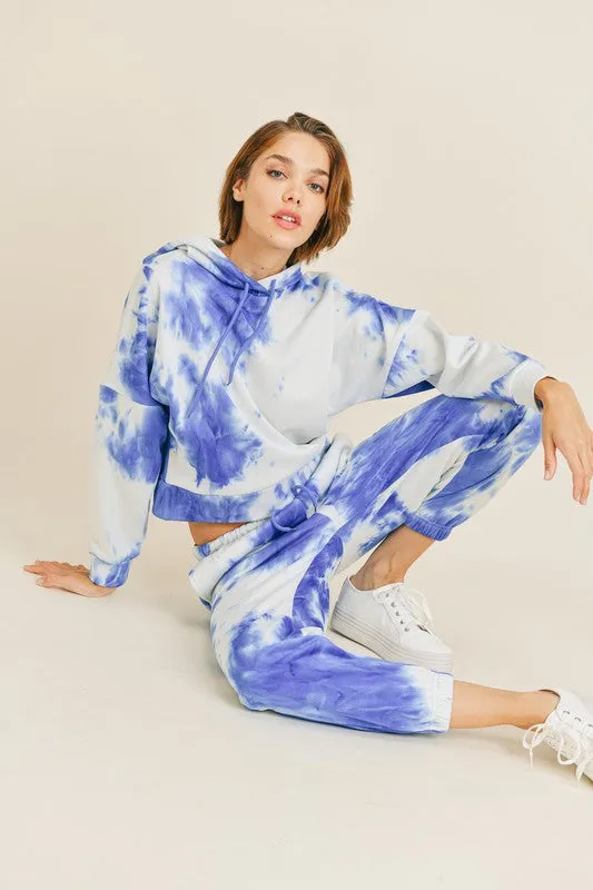 MIMI TIE DYE JOGGER SET (BLUE)