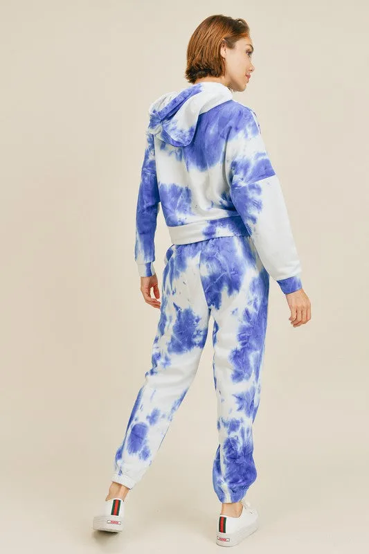 MIMI TIE DYE JOGGER SET (BLUE)