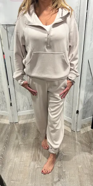 Mocha Cream Super Soft Scuba Loungewear Set