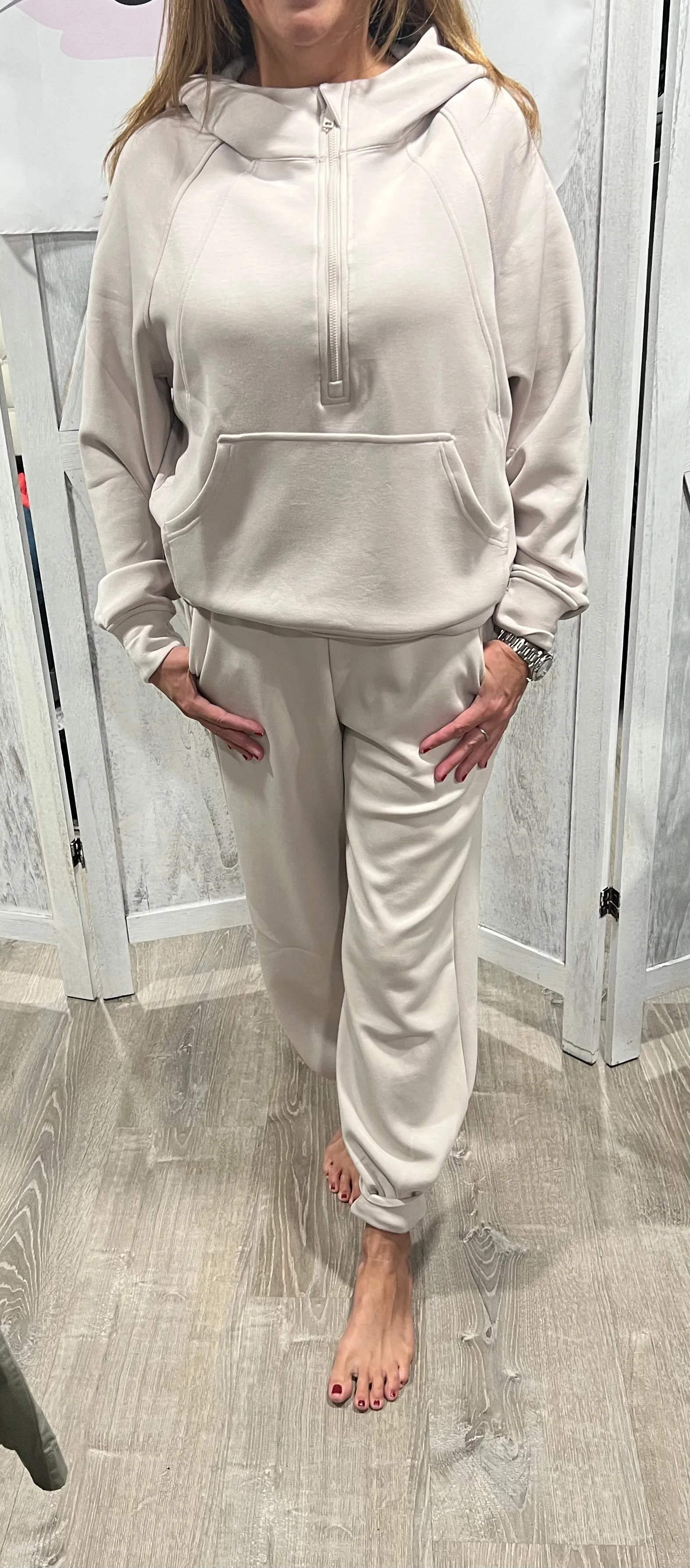 Mocha Cream Super Soft Scuba Loungewear Set