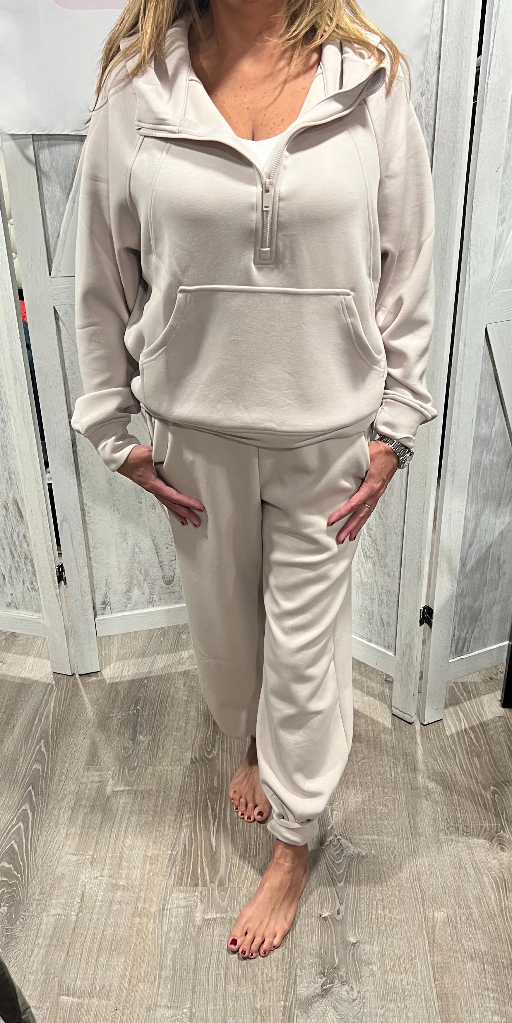 Mocha Cream Super Soft Scuba Loungewear Set