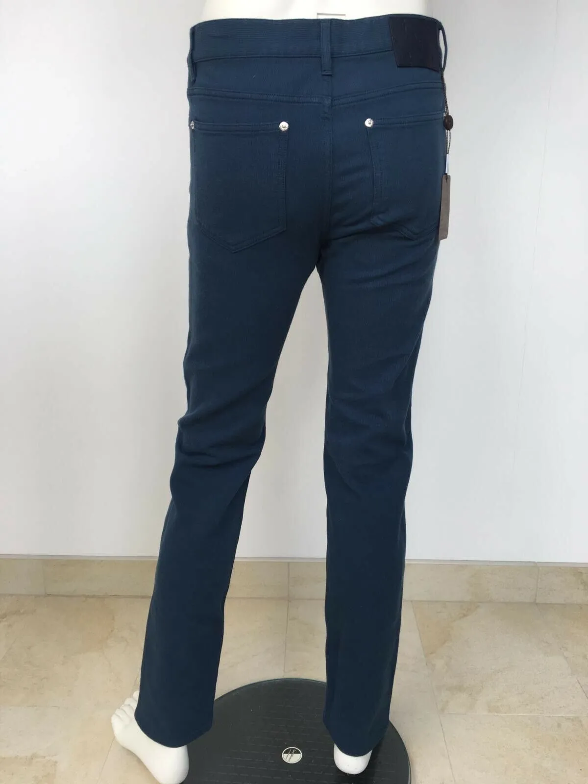 Monogram Patch Corduroy Slim Jeans